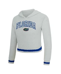 Concepts Sport Women's 2-Piece Gray/Royal Florida Gators Whitley Long Sleeve Hoodie Top and Shorts Set