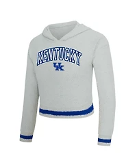 Concepts Sport Women's 2-Piece Gray/Royal Kentucky Wildcats Whitley Long Sleeve Hoodie Top and Shorts Set