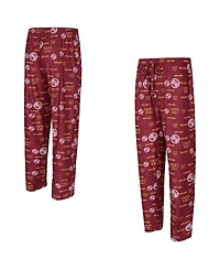 Concepts Sport Men's Burgundy Washington Commanders Mosaic All Over Print Pants