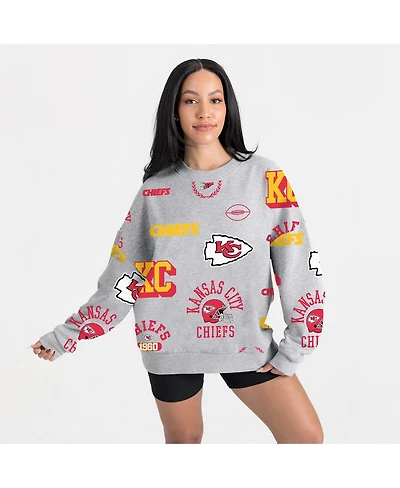 Gameday Couture Women's Heather Gray Kansas City Chiefs Always On Repeat Fleece Sweatshirt