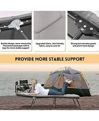 Streamdale Furniture Folding Camping Cot - Adjustable Heavy Duty with Carry Bag