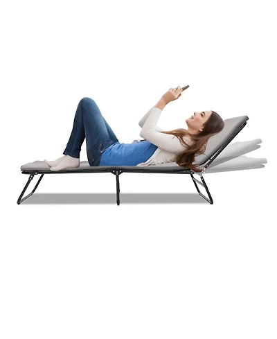 Streamdale Furniture Folding Camping Cot - Adjustable Heavy Duty with Carry Bag