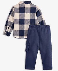 First Impressions Baby Boys 2-Pc. Buffalo Plaid Shirt & Pants Set, Macy's Exclusive