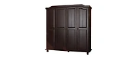 Palace Imports 100% Solid Wood Kyle 4-Door Wardrobe with Raised Panel Doors