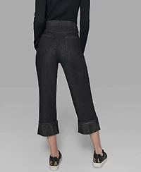 Karl Lagerfeld Paris Women's Crystal Cuff Jeans