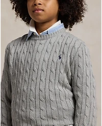 Polo Ralph Lauren Big Boys Cable- Knit Crewneck Sweater