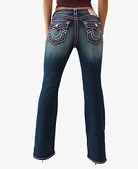 True Religion Women's Becca Bootcut Rope Stitch Flap Jeans