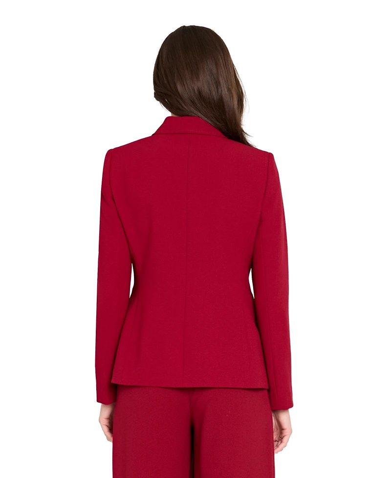 Tahari Asl Women's Peak Lapel One-Button Jacket