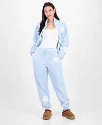 Madden Girl Juniors' Sherpa Fleece Bow Jogger Pants