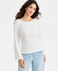 On 34th Women's Knit Boat-Neck Bell-Sleeve Top, Macy's Exclusive