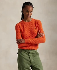 Polo Ralph Lauren Women's Cable Wool-Cashmere Crewneck Sweater