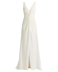 Tadashi Shoji Women's Jessey Twist-Front Gown