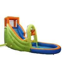 Banzai Plummet Falls Adventure Kids Inflatable Outdoor Water Park Splash Pool