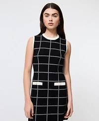 French Connection Women's Check-Print Sleeveless Dress