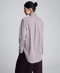 Kenneth Cole Women's Striped Oversized Shirt