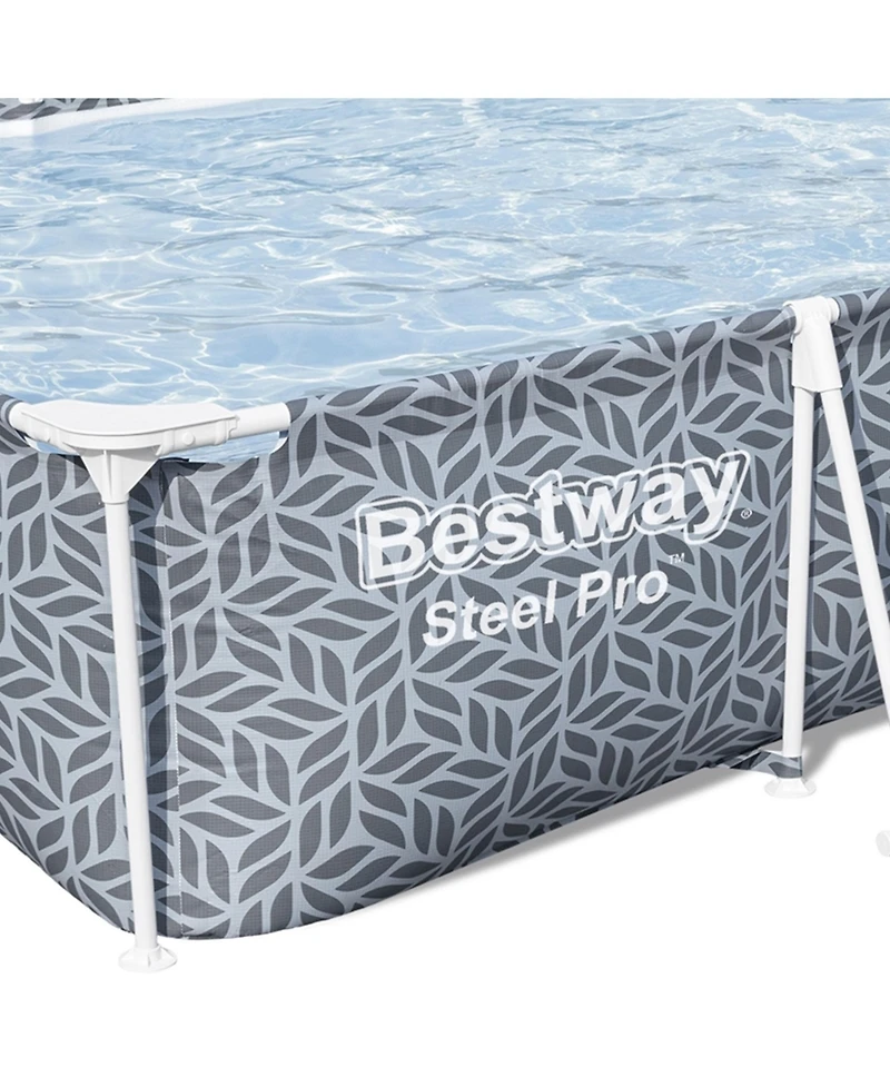 Bestway Steel Pro 12' x 6'7" x 26" Rectangle Above Ground Outdoor Swimming Pool