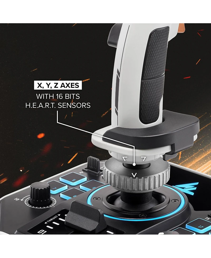Thrustmaster Sol-R1 Flight Stick for Pc, Black/White