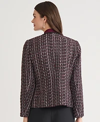 Kasper Tweed Open-Front Jacket, Regular & Petite