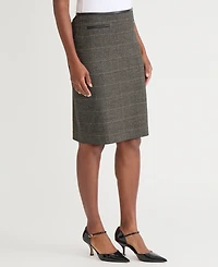 Kasper Women's Plaid-Print Slim Pencil Skirt