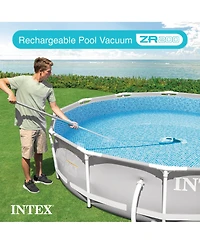 Intex ZR200 Rechargeable Cordless Telescoping Pool Vacuum with 2 Brush Heads