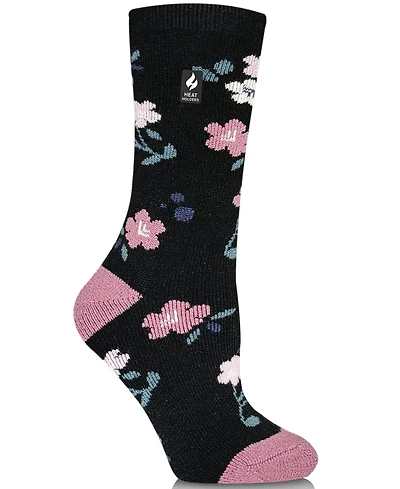 Heat Holders Lite Lanuza Floral Crew Socks