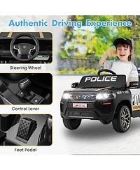 Kids Ride on Police Car 12V 7A Battery Powered Cop Car with Remote Control