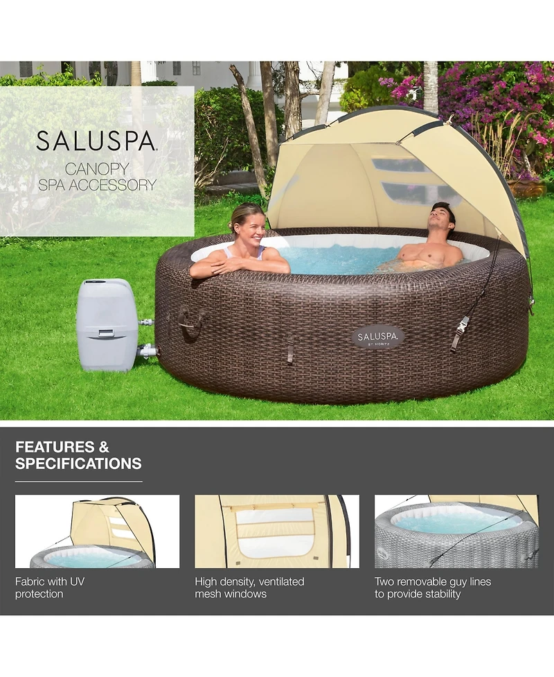 Bestway SaluSpa Sun Shade Canopy Accessory for Round Inflatable Hot Tub Spas