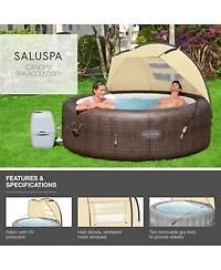 Bestway SaluSpa Sun Shade Canopy Accessory for Round Inflatable Hot Tub Spas