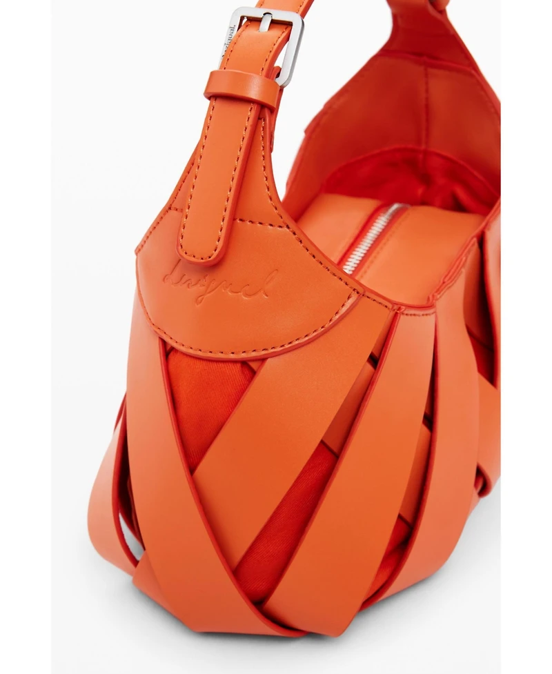 Desigual Women's Medium braided faux leather bag