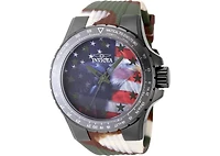 Invicta Men's 48956 Aviator Quartz 3 Hand Red, White, Blue Dial Watch
