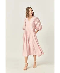 English Factory Women's Contrast Binding Midi Dress