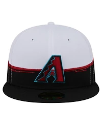 New Era Men's Black/White Arizona Diamondbacks Paint Stroke 59FIFTY Fitted Hat