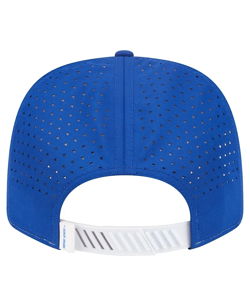 New Era Men's White/Royal Boise State Broncos Perforated Patched 9SEVENTY Adjustable Hat