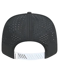 New Era Men's White/Black Iowa Hawkeyes Perforated Patched 9SEVENTY Adjustable Hat