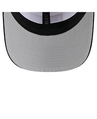 New Era Men's White/Navy Michigan Wolverines Perforated Patched 9SEVENTY Adjustable Hat