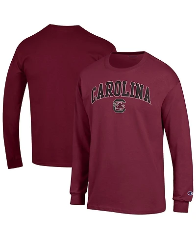 Champion Men's Garnet South Carolina Gamecocks Arch Over Logo Long Sleeve T-Shirt