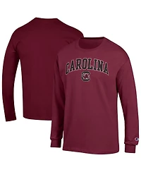 Champion Men's Garnet South Carolina Gamecocks Arch Over Logo Long Sleeve T-Shirt