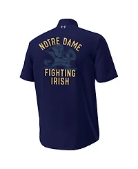 Under Armour Men's Navy Notre Dame Fighting Irish Gameday Armourfuse Camp Button-Up Shirt