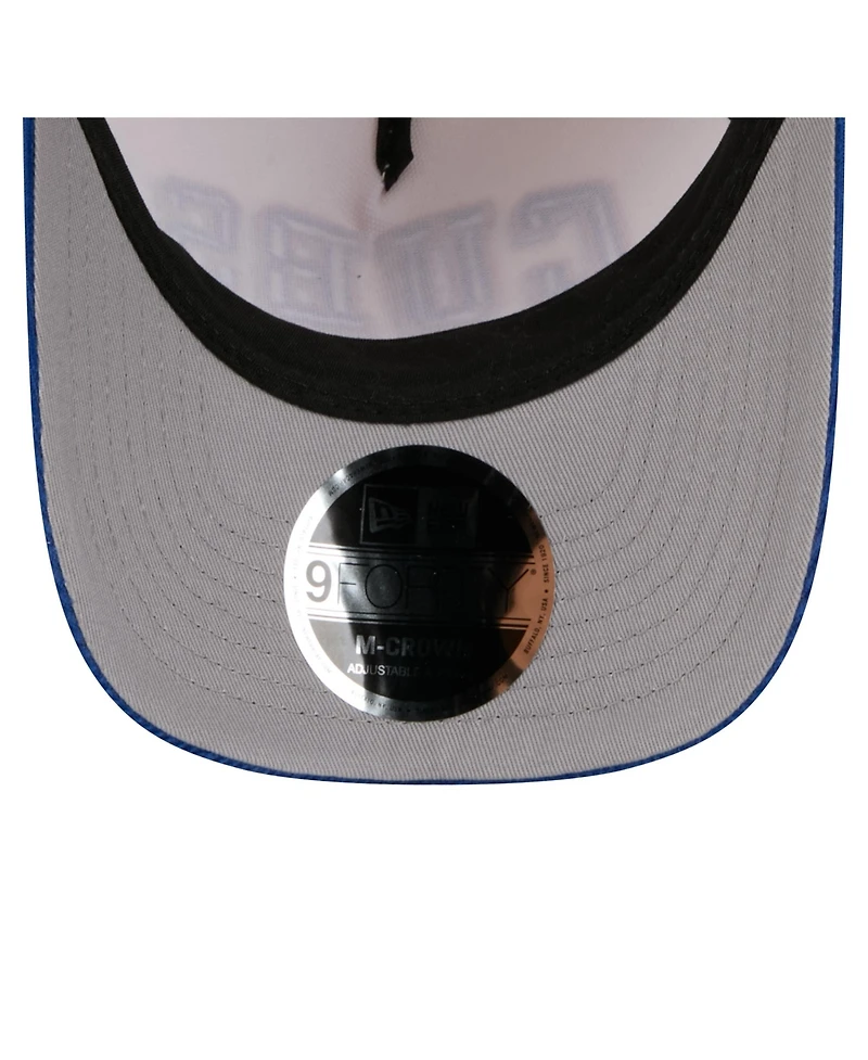 New Era Men's Cream/Royal Chicago Cubs Sided Corduroy 9FORTY A-Frame Adjustable Hat