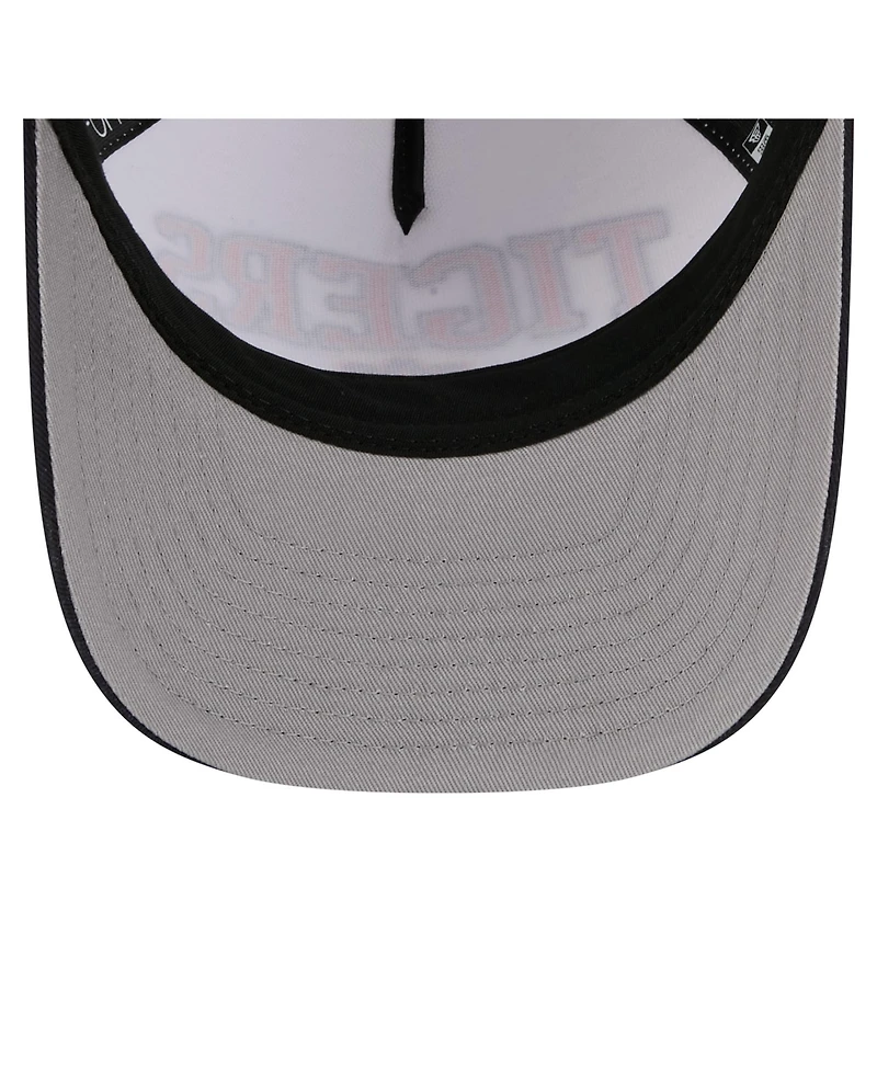 New Era Men's White/Navy Auburn Tigers Arch Two-Tone Rope 9FORTY A-Frame M-Crown Adjustable Hat