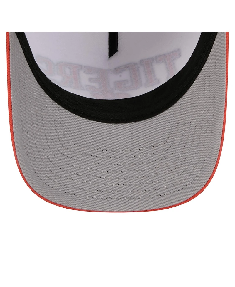 New Era Men's White/Orange Clemson Tigers Arch Two-Tone Rope 9FORTY A-Frame M-Crown Adjustable Hat
