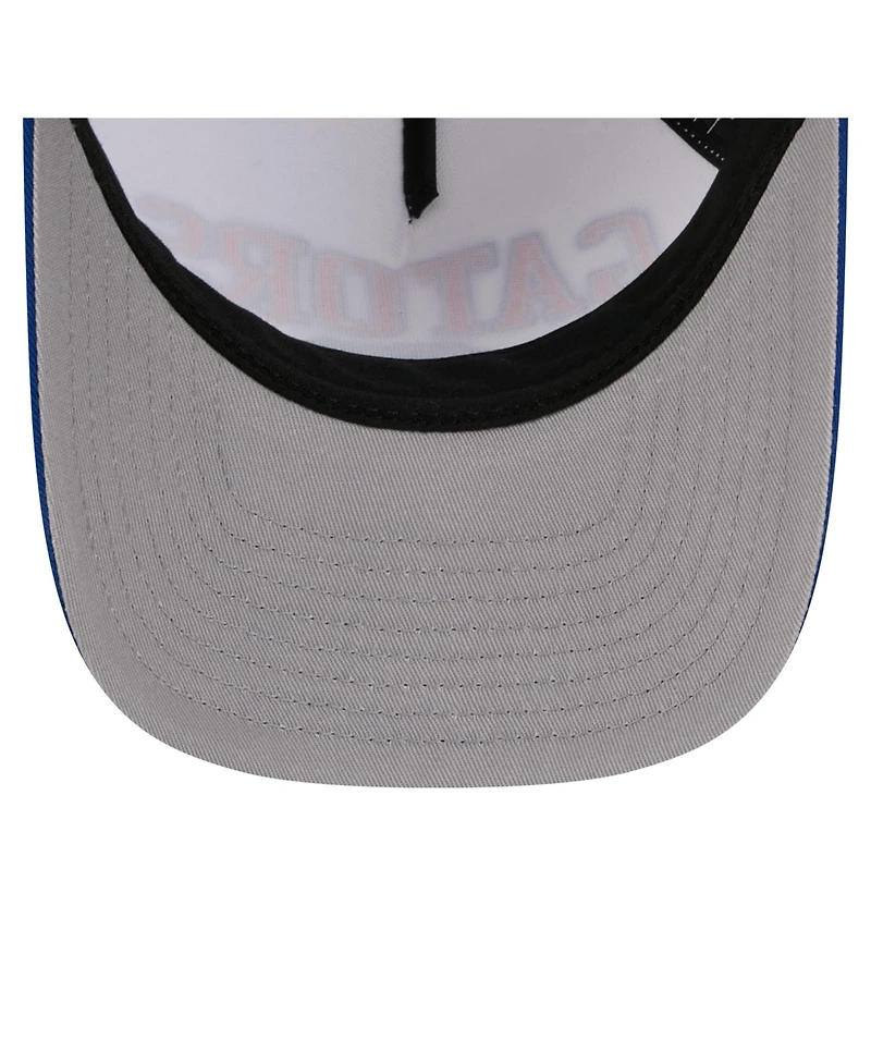 New Era Men's White/Royal Florida Gators Arch Two-Tone Rope 9FORTY A-Frame M-Crown Adjustable Hat
