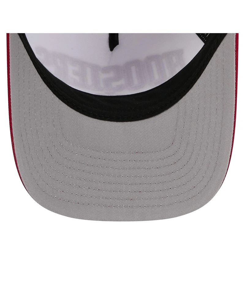 New Era Men's White/Crimson Indiana Hoosiers Arch Two-Tone Rope 9FORTY A-Frame M-Crown Adjustable Hat