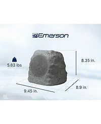 Emerson Ers-1001 Bluetooth Waterproof Outdoor Rock Speaker with Solar Charging