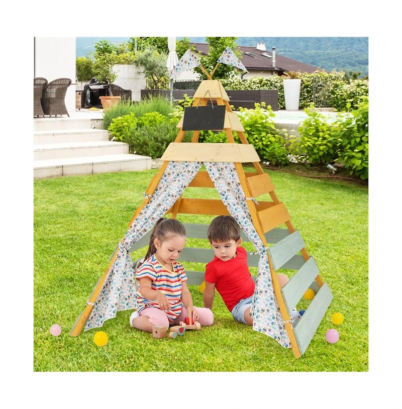 Lycvki Kids Triangle Play Tent Foldable Playhouse Creative Hideaway Fort for Boys and Girls