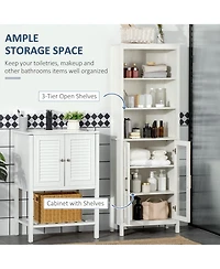 Slickblue Wall-Mounted Bathroom Cabinet with Waterproof Coating and Storage Shelves