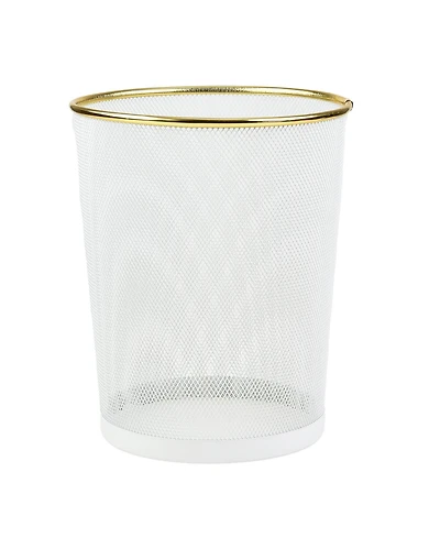 Trio Essentials 10 Liter Mesh Waste Basket Can for Garbage, Round Open Top Trash Can for Office, Bathroom Bedroom, Kitchen