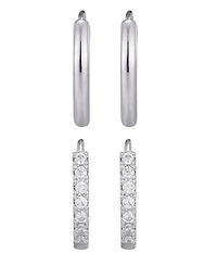 Adornia Silver Cz Earrings Set