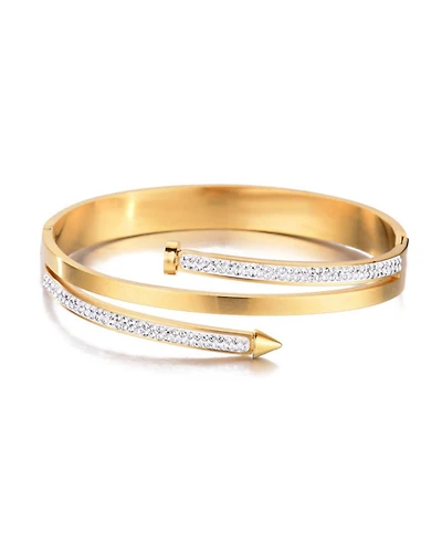 Adornia Tarnish Resistant Gold Chunky Nail Bangle