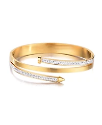 Adornia Tarnish Resistant Gold Chunky Nail Bangle